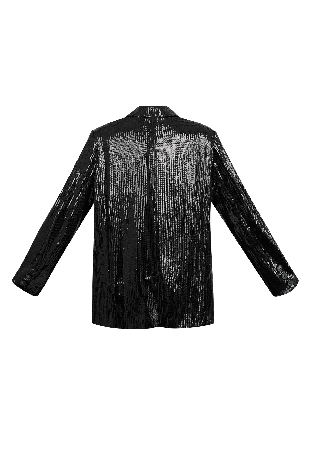 Skinnende og smuk oversize paillet blazer